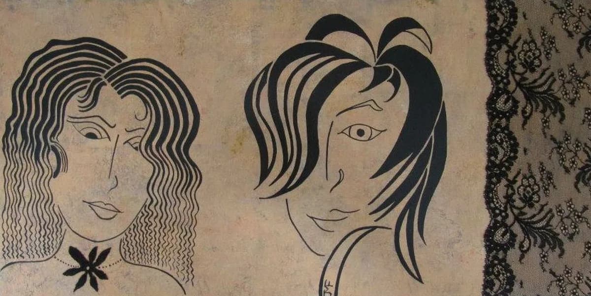 Demoiselles (fond saumon)