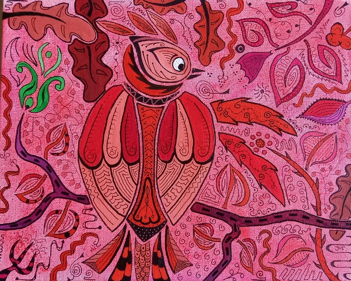 L'oiseau rouge
