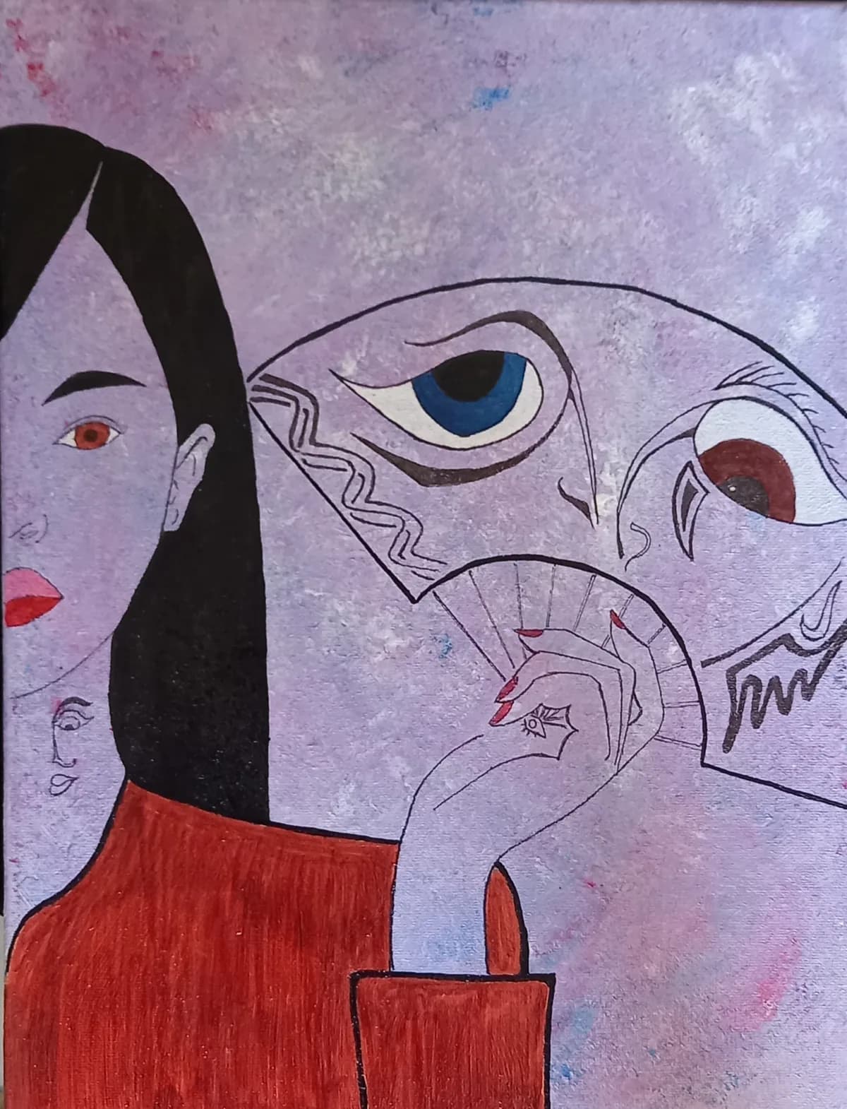 Triptyque à l'éventail